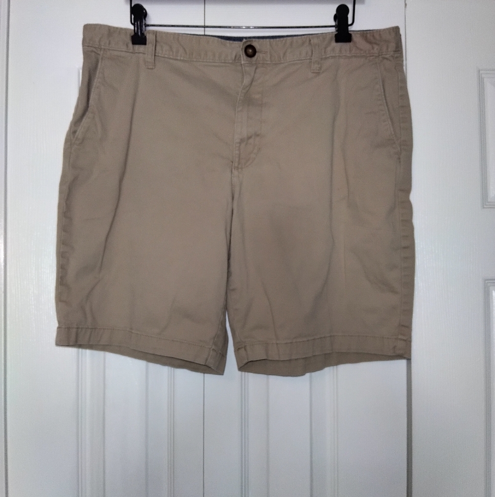 George Men's Flat Front Khaki Chino Shorts 36"